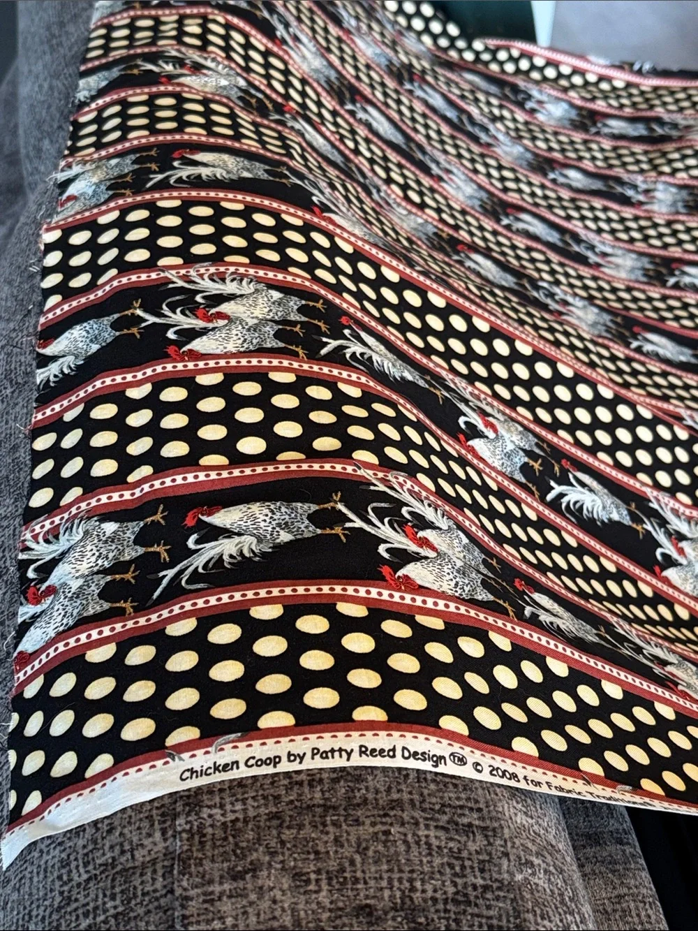 Fabric To Make Placements -Chicken Coop Fabric by Patty Reed Design -Sewing